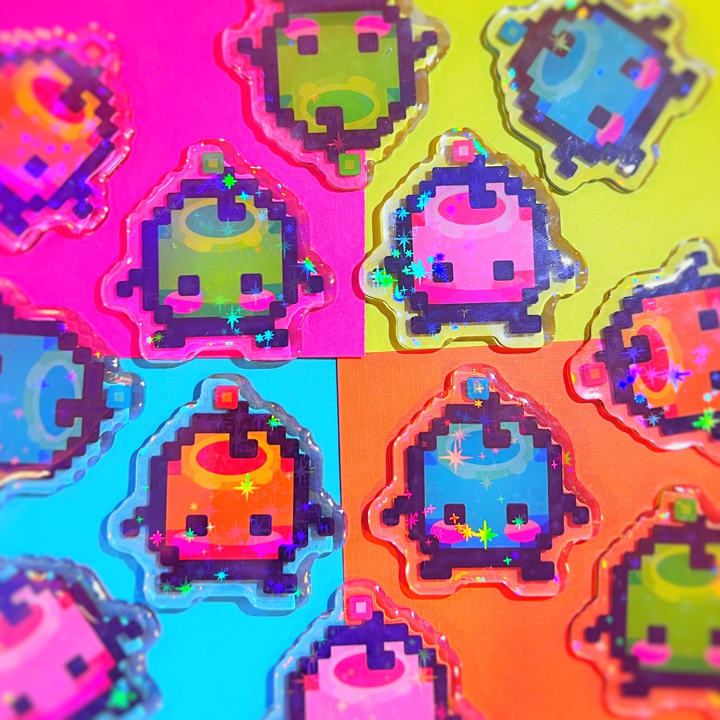 Holographic Sprite Pins