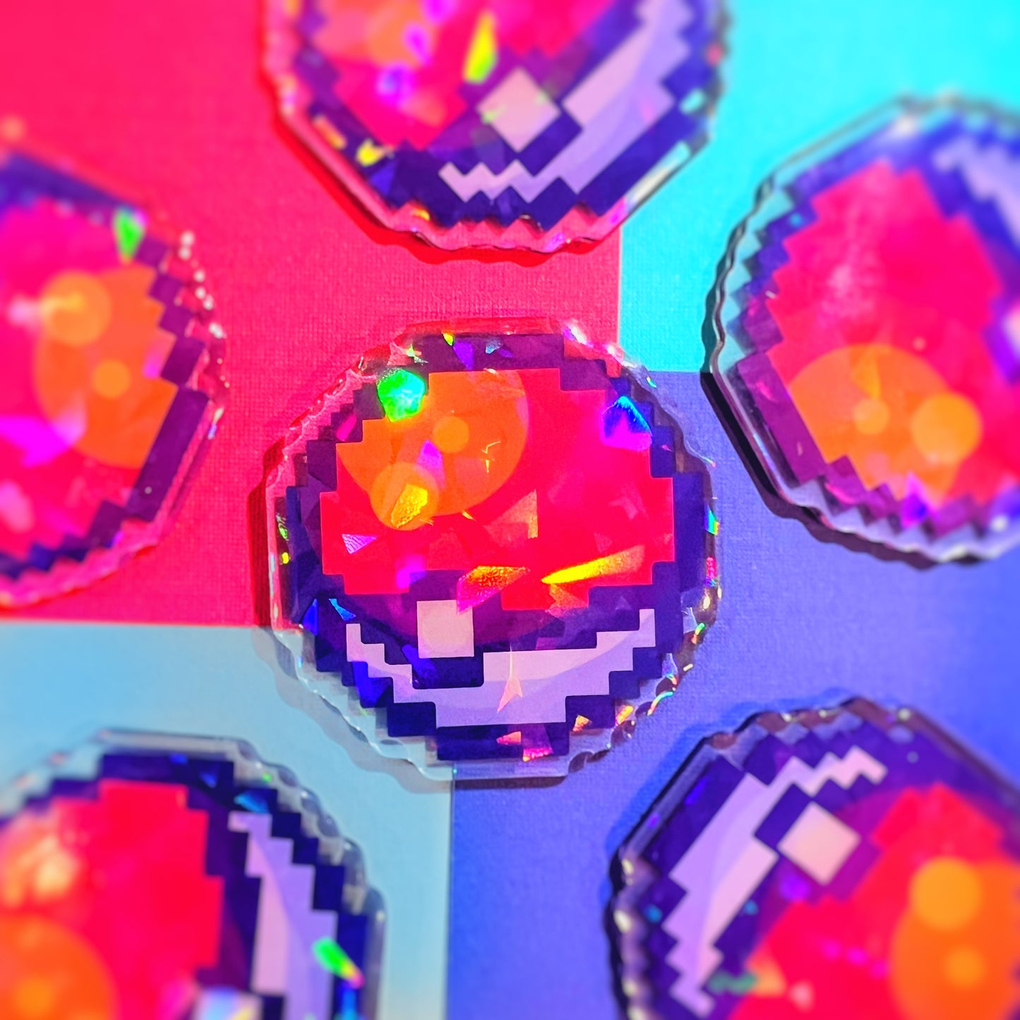 Holographic Chunky Pocket Ball Pin