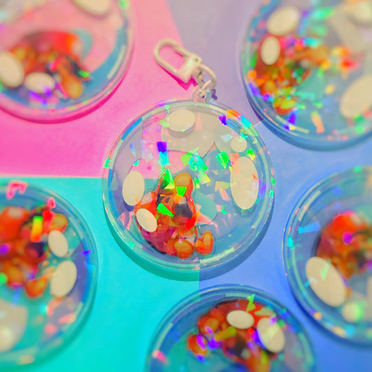 Bubble Baby Shaker Keychain