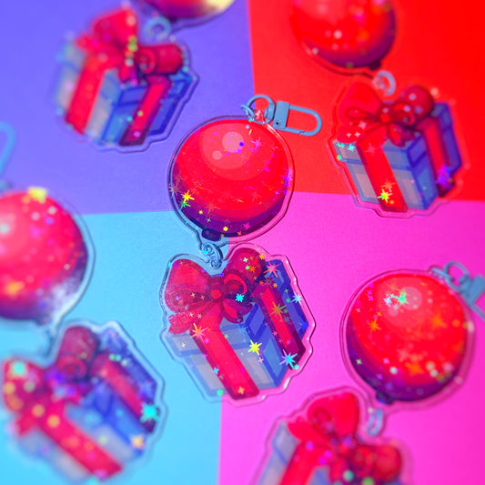 Present Balloon Keychain